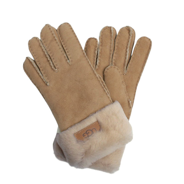 アグ UGG Turn Cuff Glove 手袋 17369-CHE レディース S シープスキン チェスナット 手袋